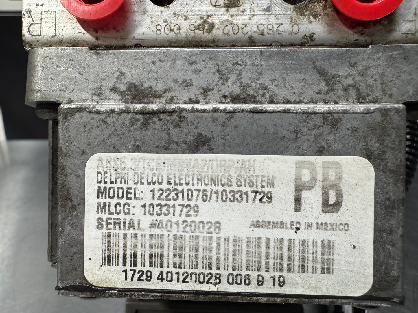 2004 CORVETTE C5 Z06 ABS MODULE CODE PB 10331729 OEM #L260