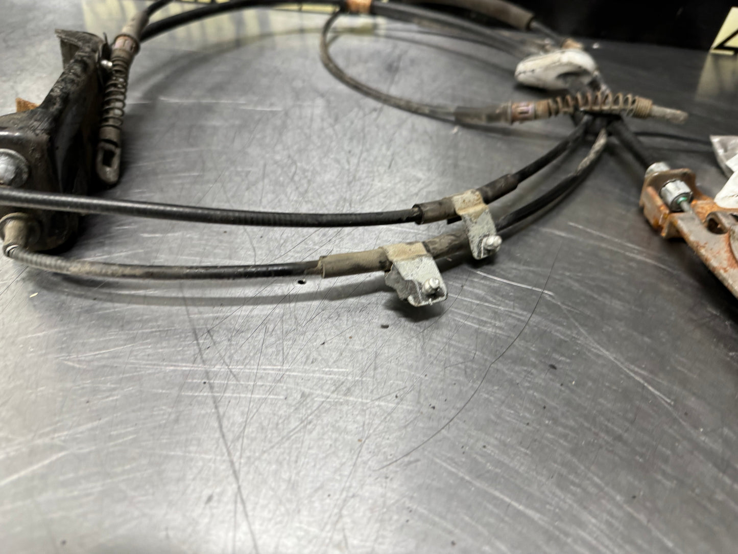 97-04 CORVETTE C5 E BRAKE HANDLE AND CABLES OEM #N856