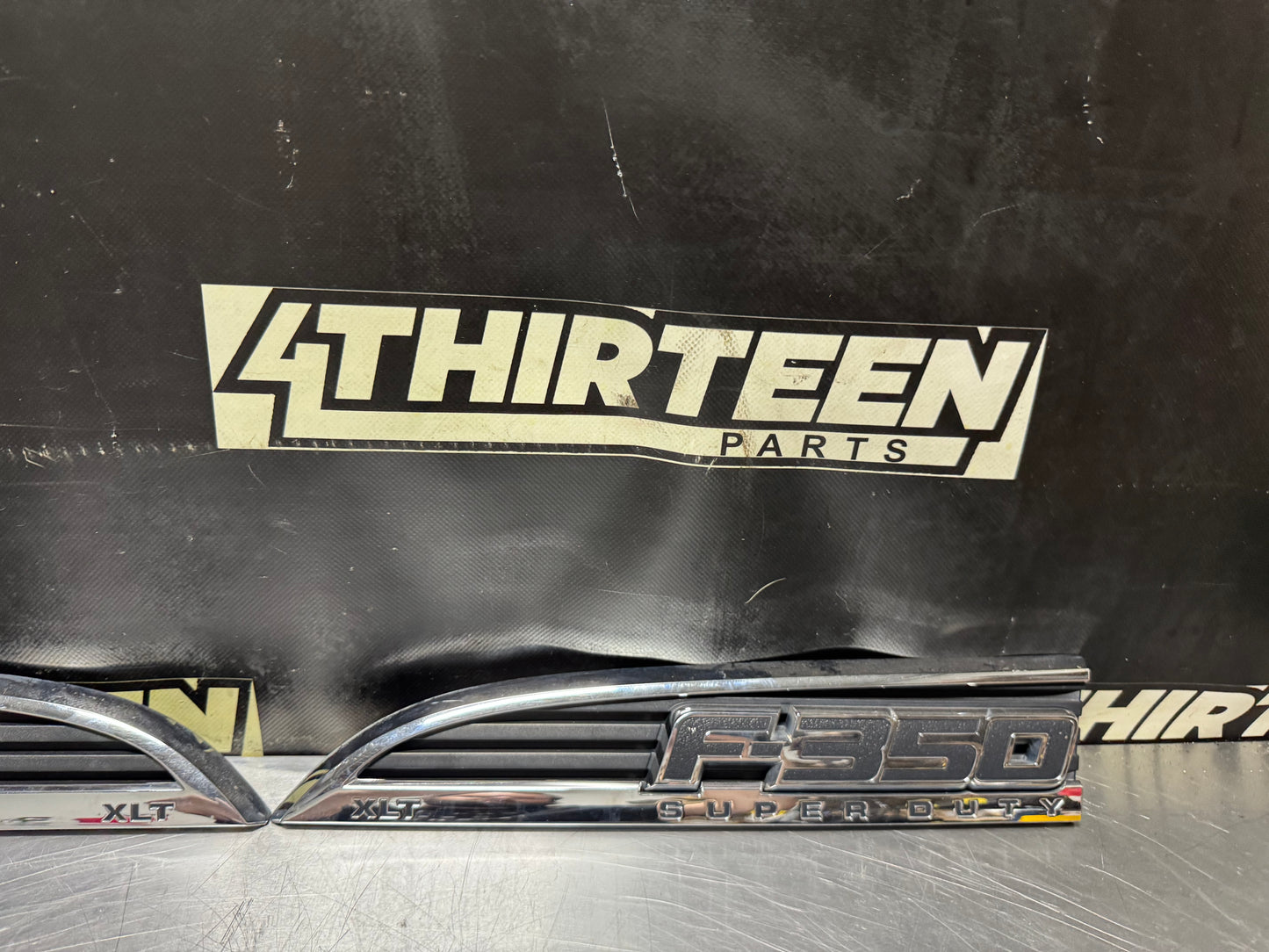 11-16 FORD F350 SUPER DUTY LEFT RIGHT FENDER EMBLEM BADGES OEM #N761