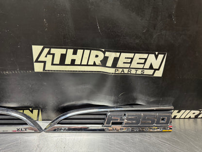 11-16 FORD F350 SUPER DUTY LEFT RIGHT FENDER EMBLEM BADGES OEM #N761