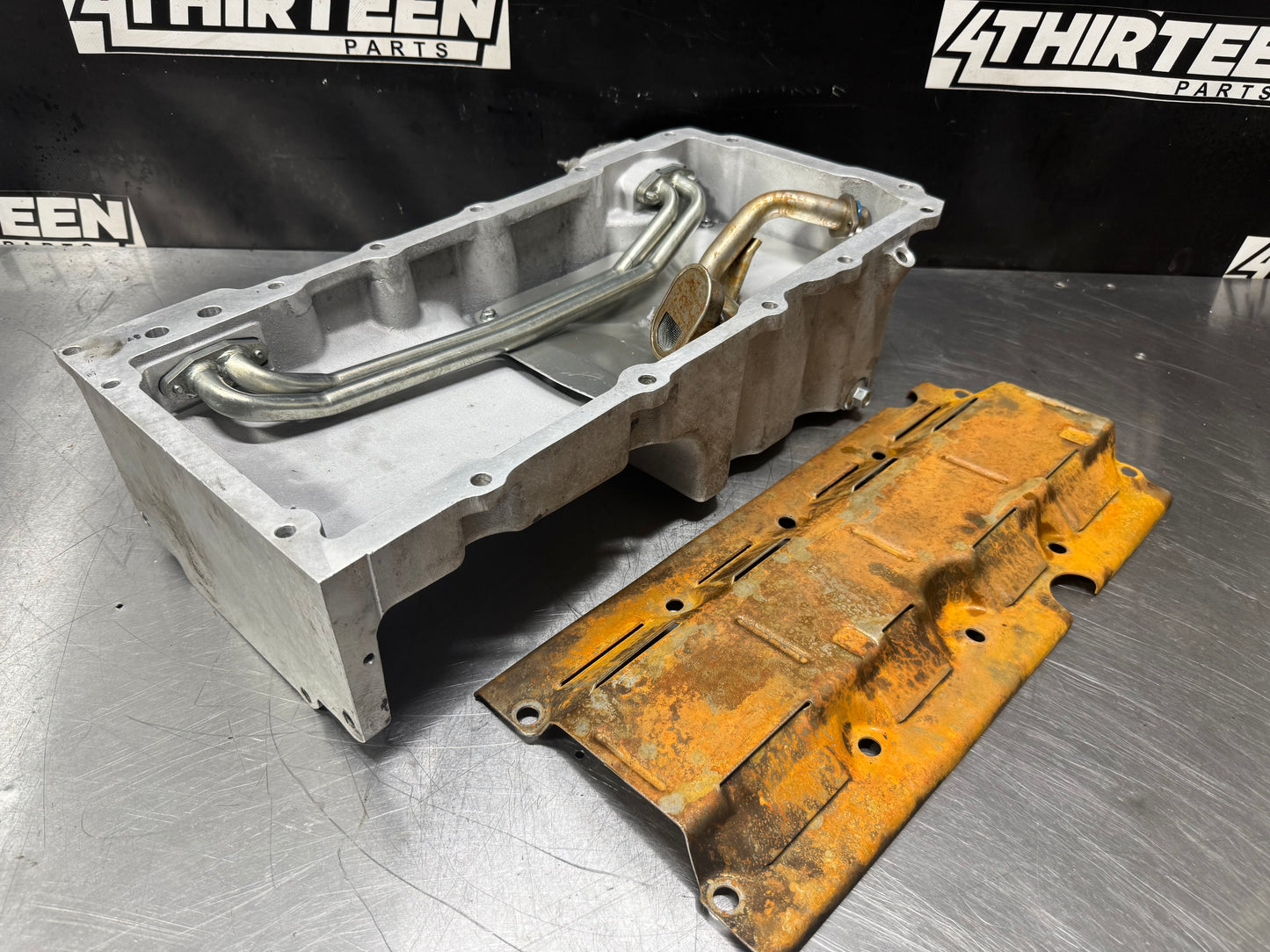 04-06 PONTIAC GTO OIL PAN LS1 LS2 OEM 5.7 6.0 FRONT SUMP OEM AND TRAY #L418