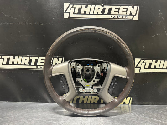 2010-2014 GMC YUKON DENALI HEATED WOODGRAIN STEERING WHEEL OEM 20779501 #N605