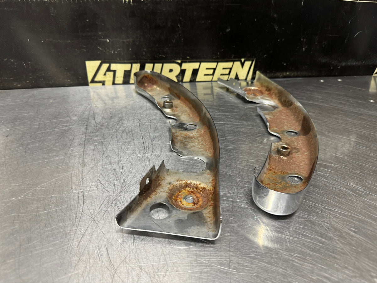 09-13 HARLEY TOURING  CHROME REAR FENDER STRUT COVERS OEM #X15