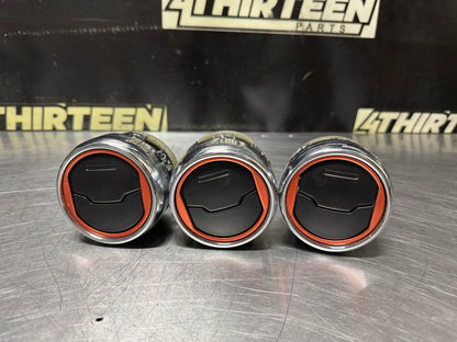 15-19 FORD MUSTANG CENTER DASH AIR VENTS SET OF 3 OEM #N760