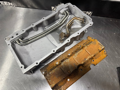 04-06 PONTIAC GTO OIL PAN LS1 LS2 OEM 5.7 6.0 FRONT SUMP OEM AND TRAY #L418