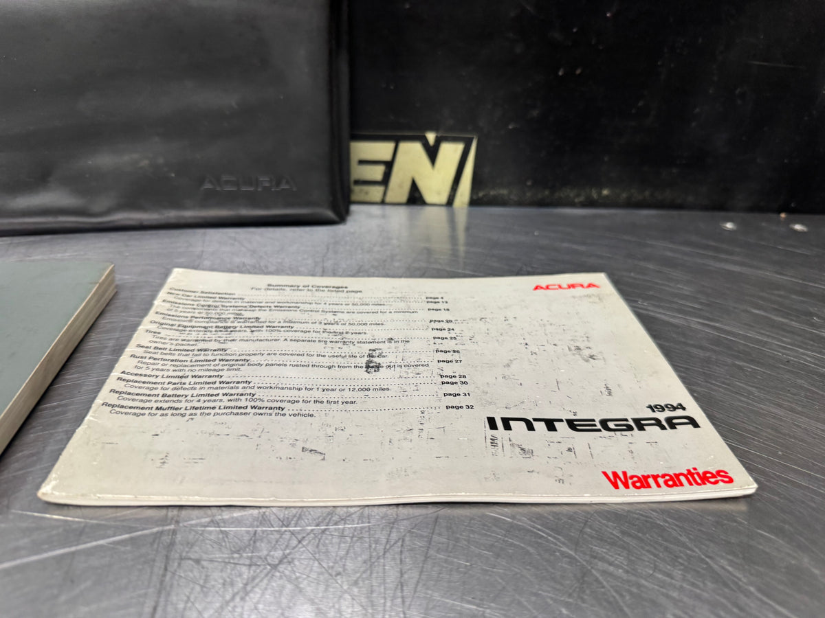 1994 ACURA INTEGRA OWNERS MANUAL OEM #N926