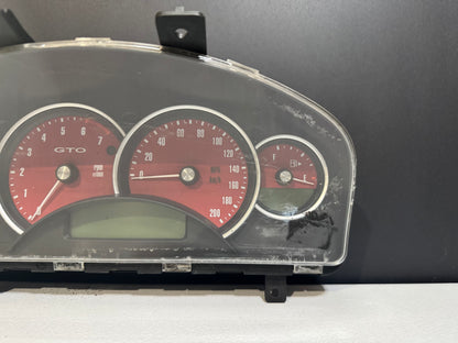 04-06 PONTIAC GTO INSTRUMENT GAUGE CLUSTER RED 92174647 OEM #K10