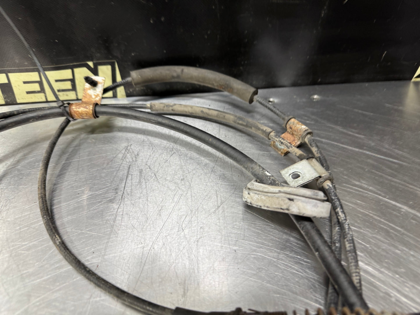 97-04 CORVETTE C5 E BRAKE HANDLE AND CABLES OEM #N856