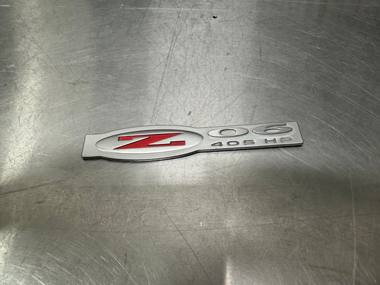 2004 C5 CORVETTE Z06 RF RIGHT SIDE FENDER EMBLEM BADGE OEM #L286