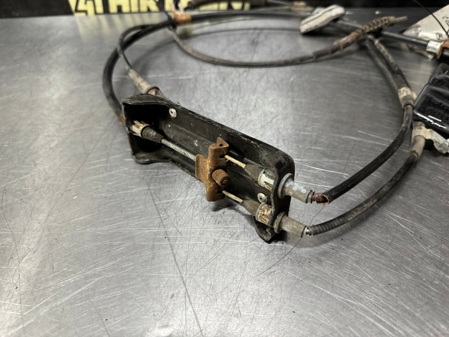 97-04 CORVETTE C5 E BRAKE HANDLE AND CABLES OEM #N856