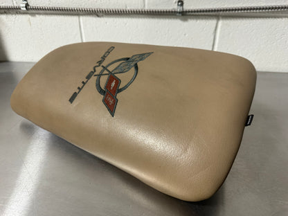 97-04 C5 CORVETTE CENTER CONSOLE ARM REST AFTERMARKET TAN EMBROIDERED USED #3