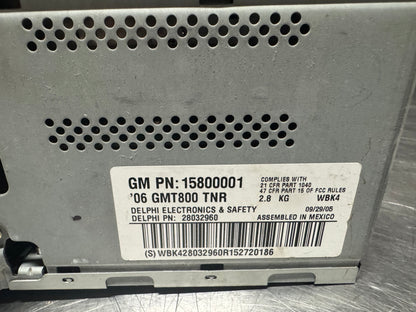 03-06 CADILLAC ESCALADE RADIO CD DVD NAVIGATION DISPLAY AND RECEIVER OEM #N375