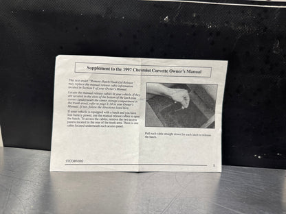 1997 C5 CORVETTE OWNERS MANUAL OEM #L483