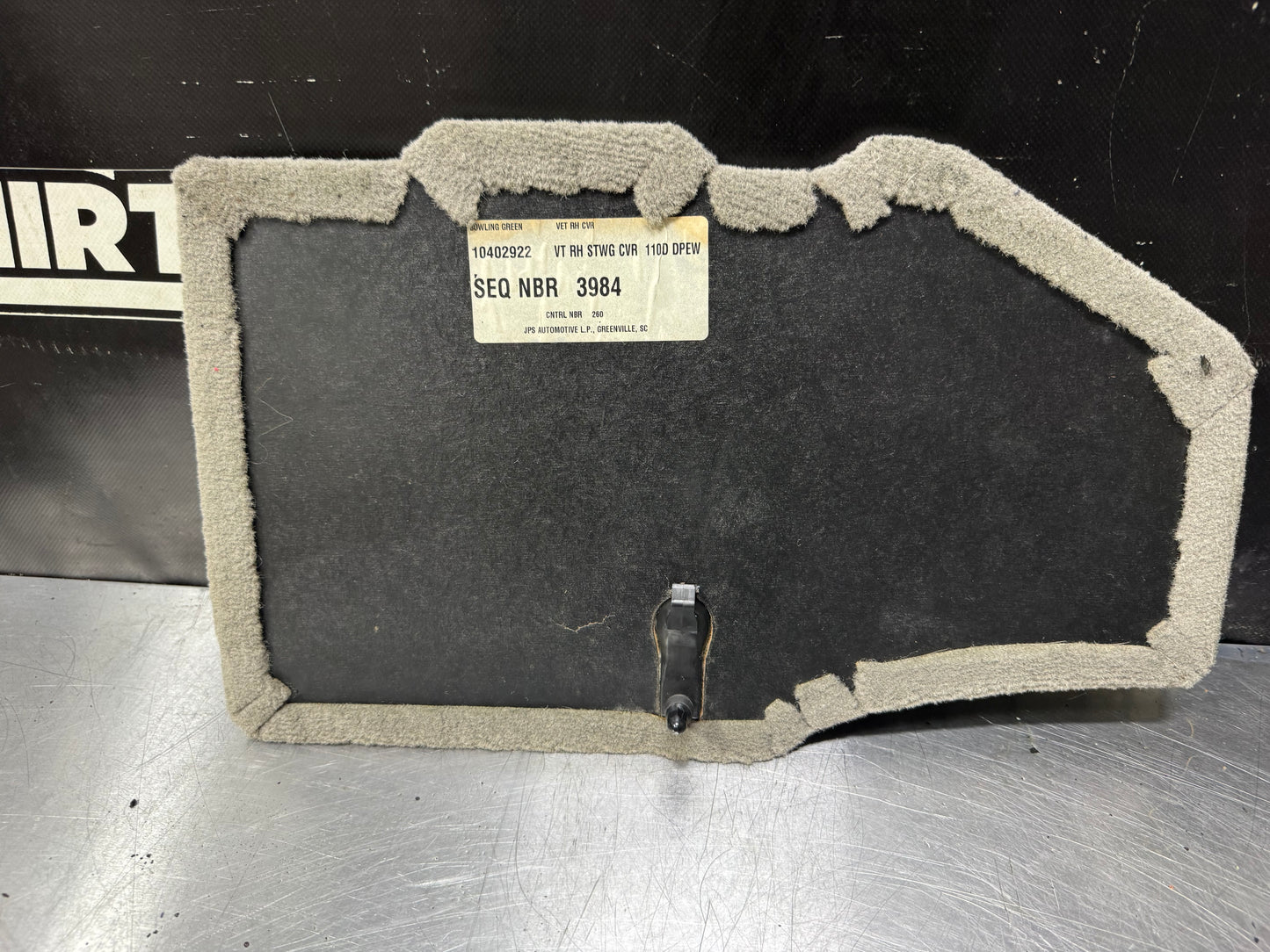 1997-2004 C5 CORVETTE REAR CARGO STORAGE COVER PASSENGER SIDE #N722