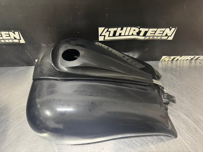 2010 HARLEY DAVIDSON STREET GLIDE OEM TANK WITH ADVAN BLK STRETCHED COVERS #N333