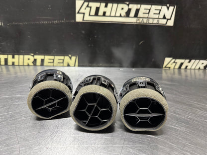 15-19 FORD MUSTANG CENTER DASH AIR VENTS SET OF 3 OEM #N760