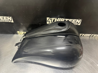 2010 HARLEY DAVIDSON STREET GLIDE OEM TANK WITH ADVAN BLK STRETCHED COVERS #N333