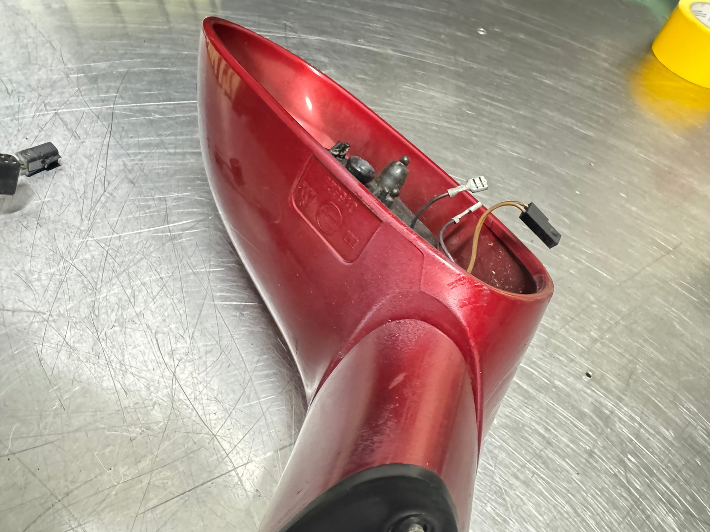 1997-2004 CORVETTE C5 LF DRIVER SIDE MIRROR MAGNETIC RED #N736