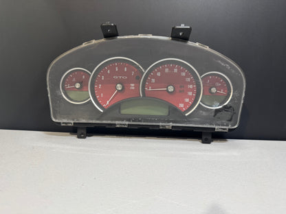 04-06 PONTIAC GTO INSTRUMENT GAUGE CLUSTER RED 92174647 OEM #K10