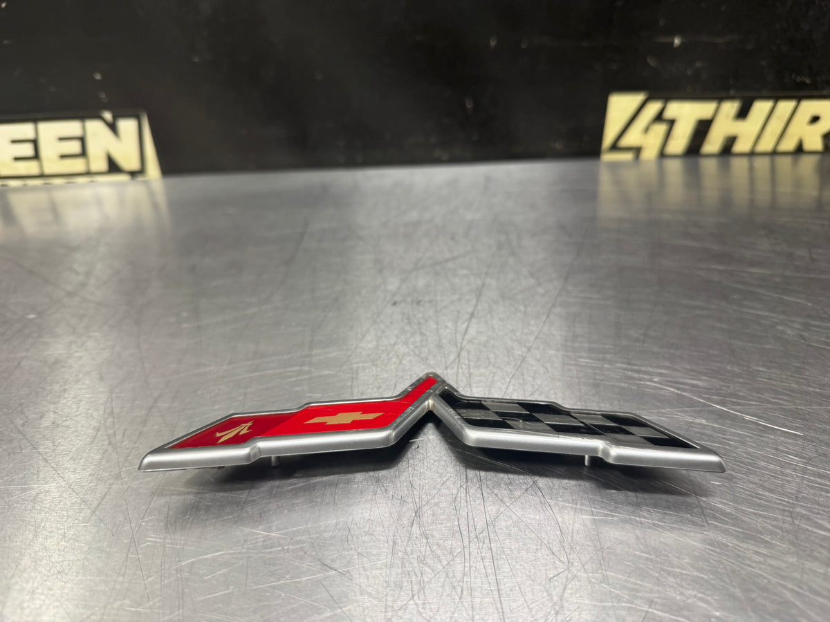 05-13 C6 CORVETTE FRONT BUMPER EMBLEM OEM #N988