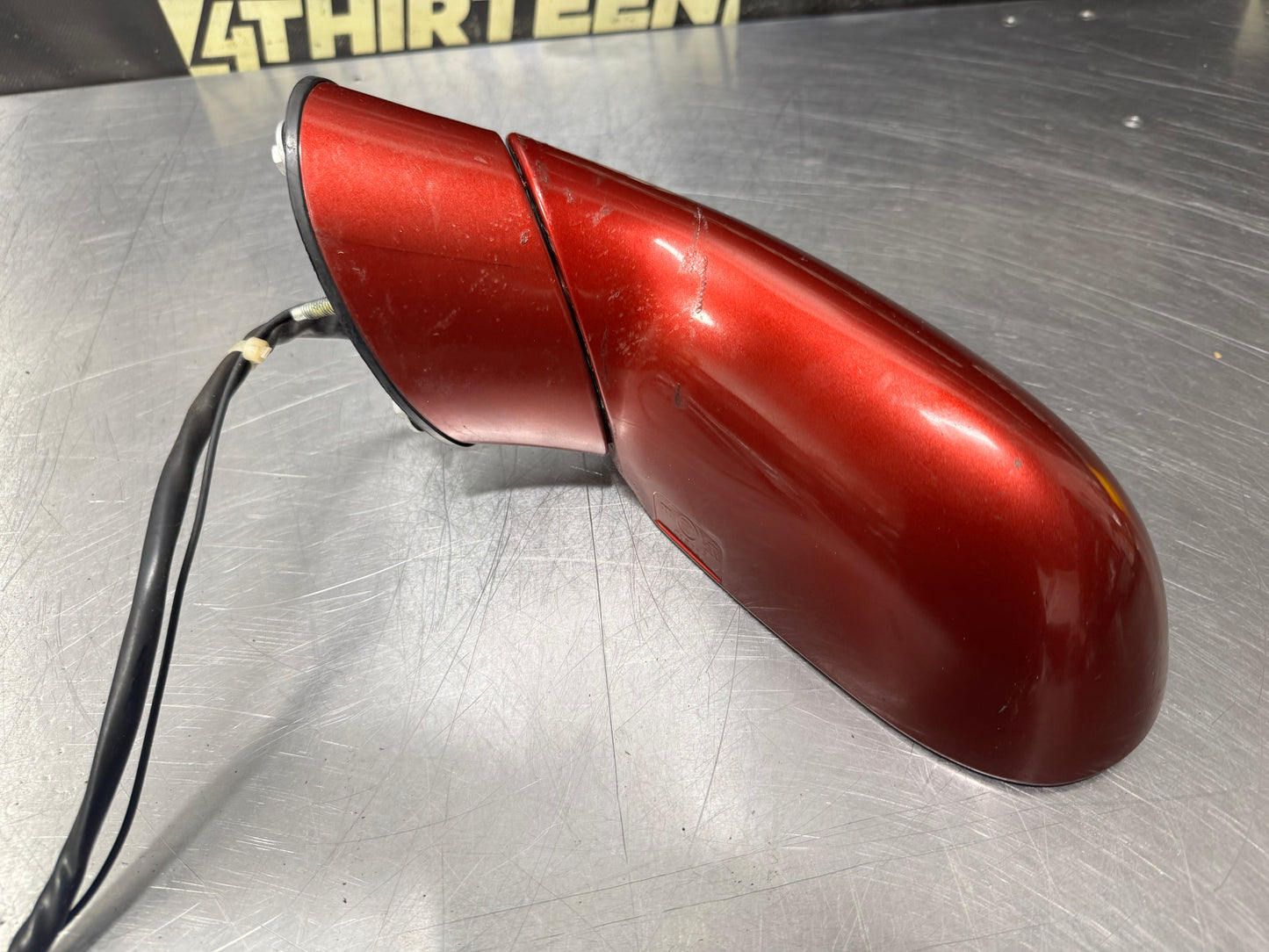 1997-2004 CORVETTE C5 LF DRIVER SIDE MIRROR MAGNETIC RED #N736