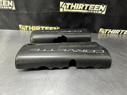 97-04 C5 CORVETTE ENGINE FUEL RAIL COVERS CARBON FIBER #N931
