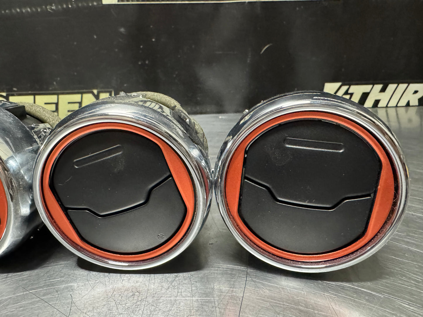 15-19 FORD MUSTANG CENTER DASH AIR VENTS SET OF 3 OEM #N760