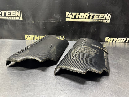 97-04 C5 CORVETTE ENGINE FUEL RAIL COVERS CARBON FIBER #N931