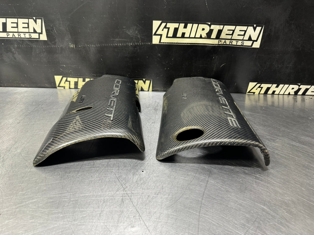 97-04 C5 CORVETTE ENGINE FUEL RAIL COVERS CARBON FIBER #N931