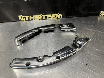 09-13 HARLEY TOURING  CHROME REAR FENDER STRUT COVERS OEM #X15