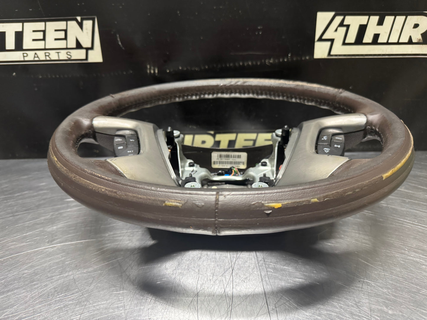 2010-2014 GMC YUKON DENALI HEATED WOODGRAIN STEERING WHEEL OEM 20779501 #N605