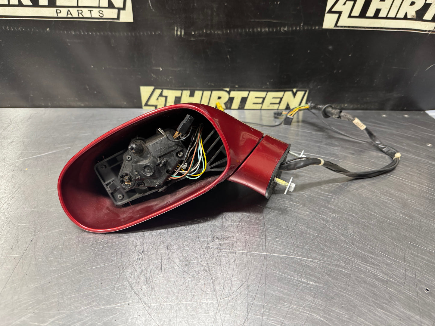 1997-2004 CORVETTE C5 LF DRIVER SIDE MIRROR MAGNETIC RED #N736