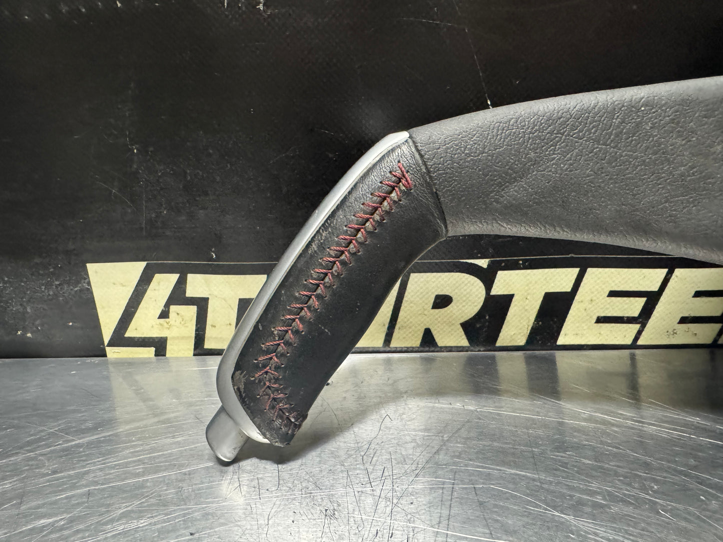 04-06 PONTIAC GTO EMERGENCY BRAKE HANDLE RED STITCHING OEM #N405