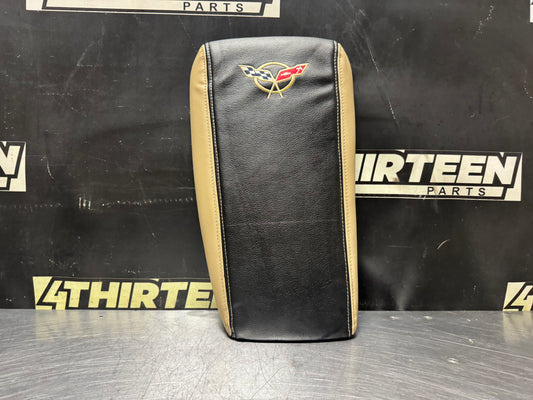 97-04 C5 CORVETTE CENTER CONSOLE LID ARMREST LEATHER COVER OEM #N521