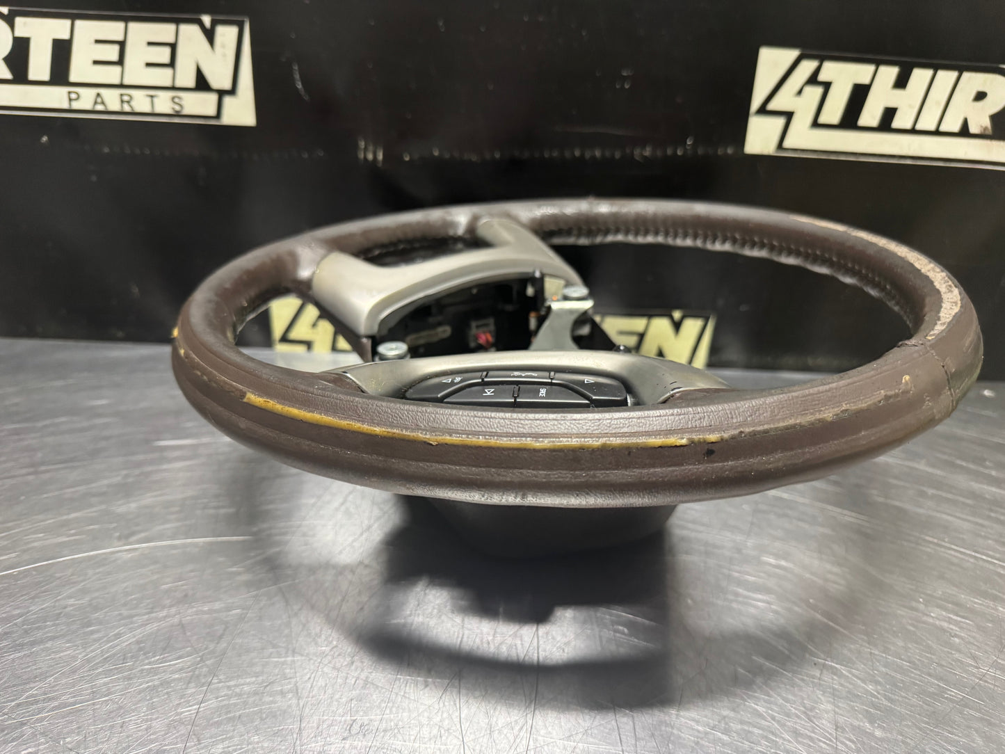 2010-2014 GMC YUKON DENALI HEATED WOODGRAIN STEERING WHEEL OEM 20779501 #N605