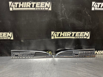 11-16 FORD F350 SUPER DUTY LEFT RIGHT FENDER EMBLEM BADGES OEM #N761