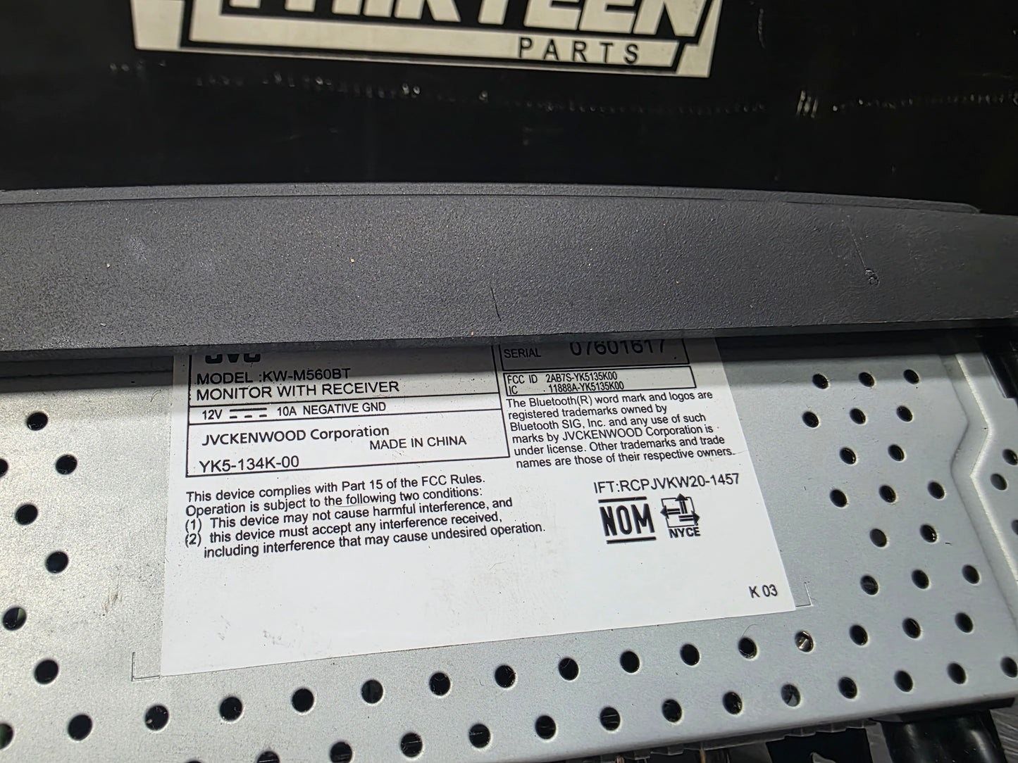 JVC KW-M560BT TOUCHSCREEN BLUETOOTH APPLE ANDROID USB KENWOOD RA26 #N839