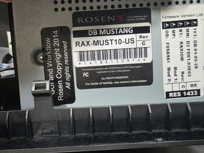 2010-2014 FORD MUSTANG ROSEN NAVIGATION DISPLAY SCREEN SYSTEM RAX-MUST10-US N827